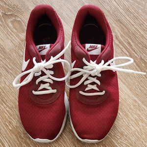 Maroon and White Nike Sneakers